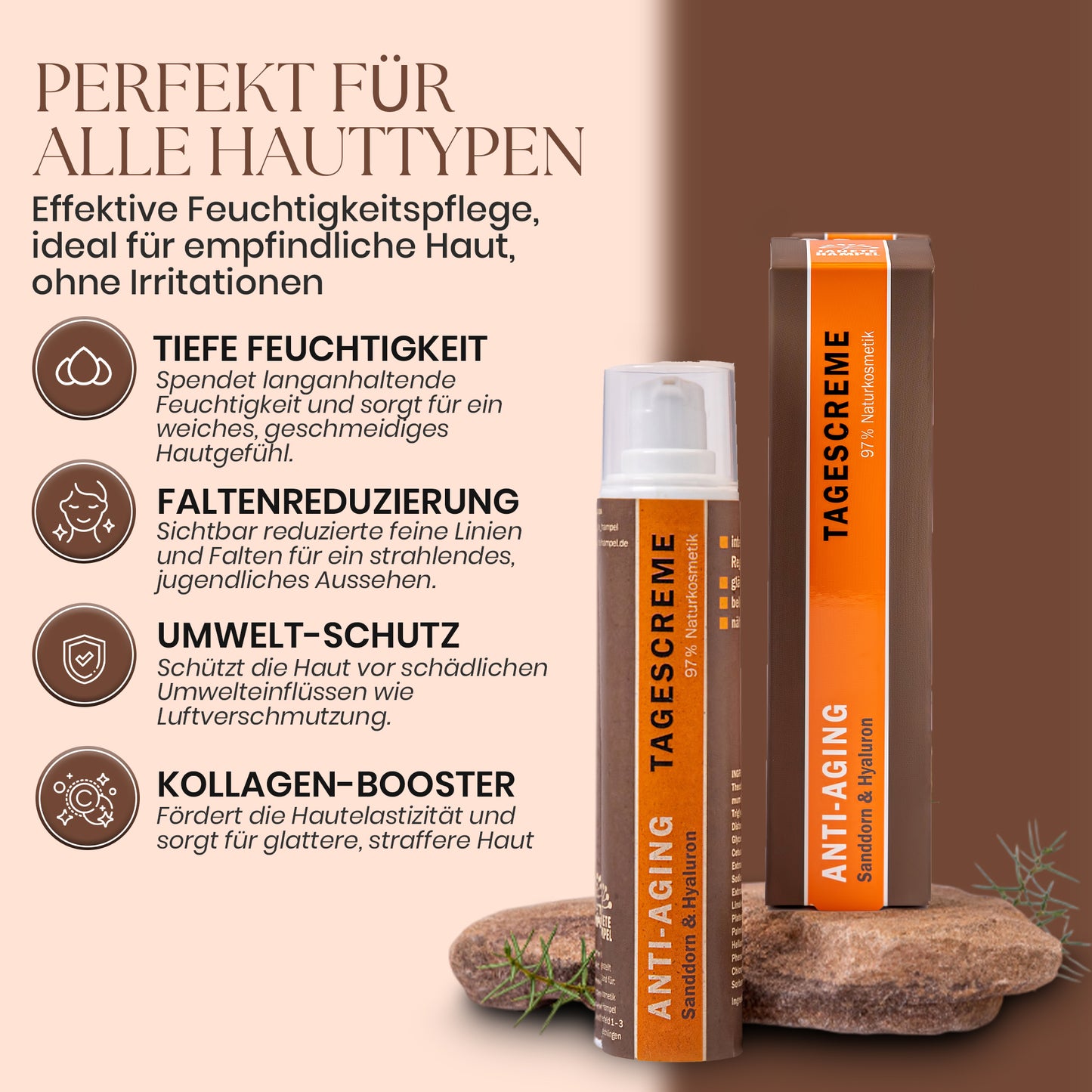 Anti-Aging Tagescreme - Sanddorn & Hyaluron