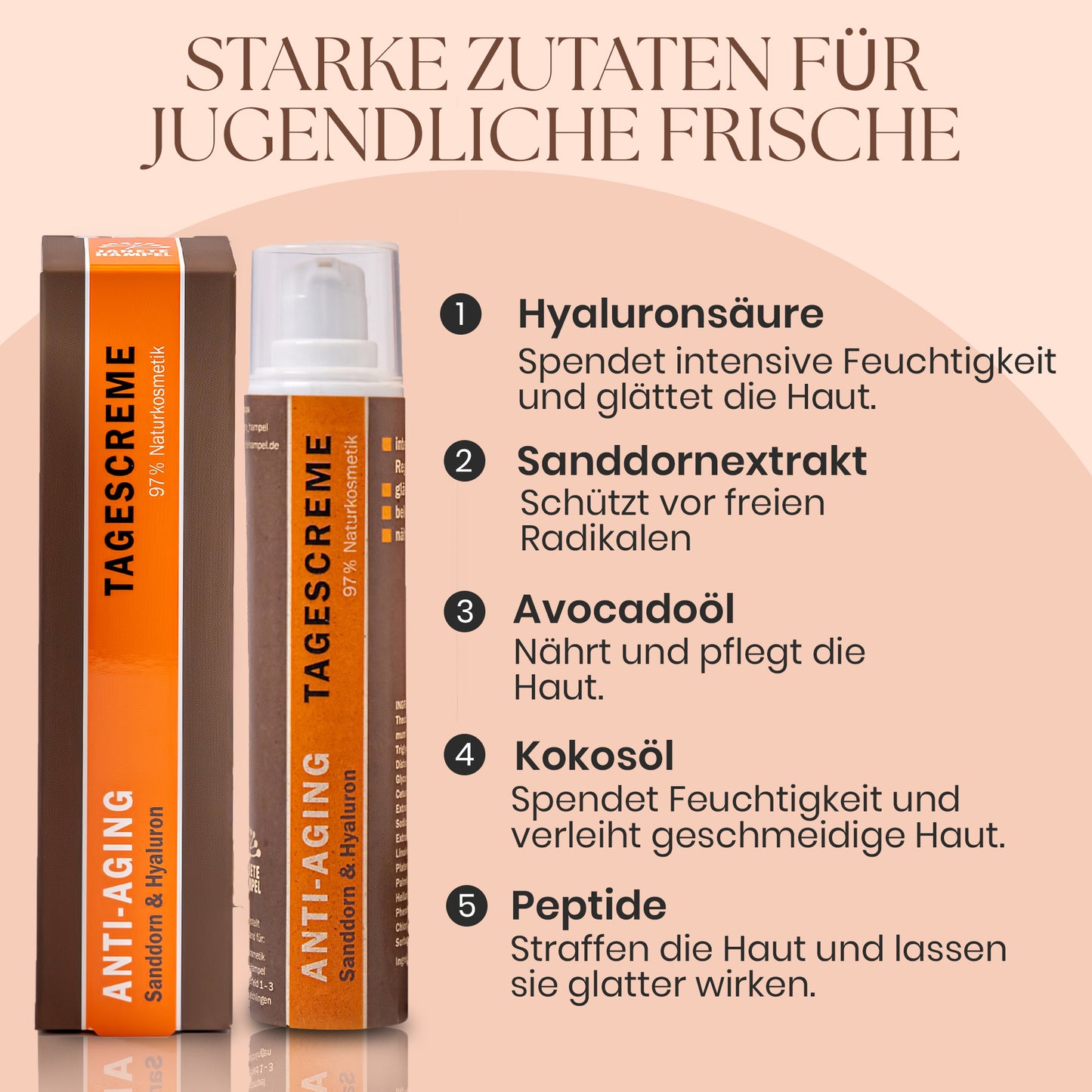 Anti-Aging Tagescreme - Sanddorn & Hyaluron