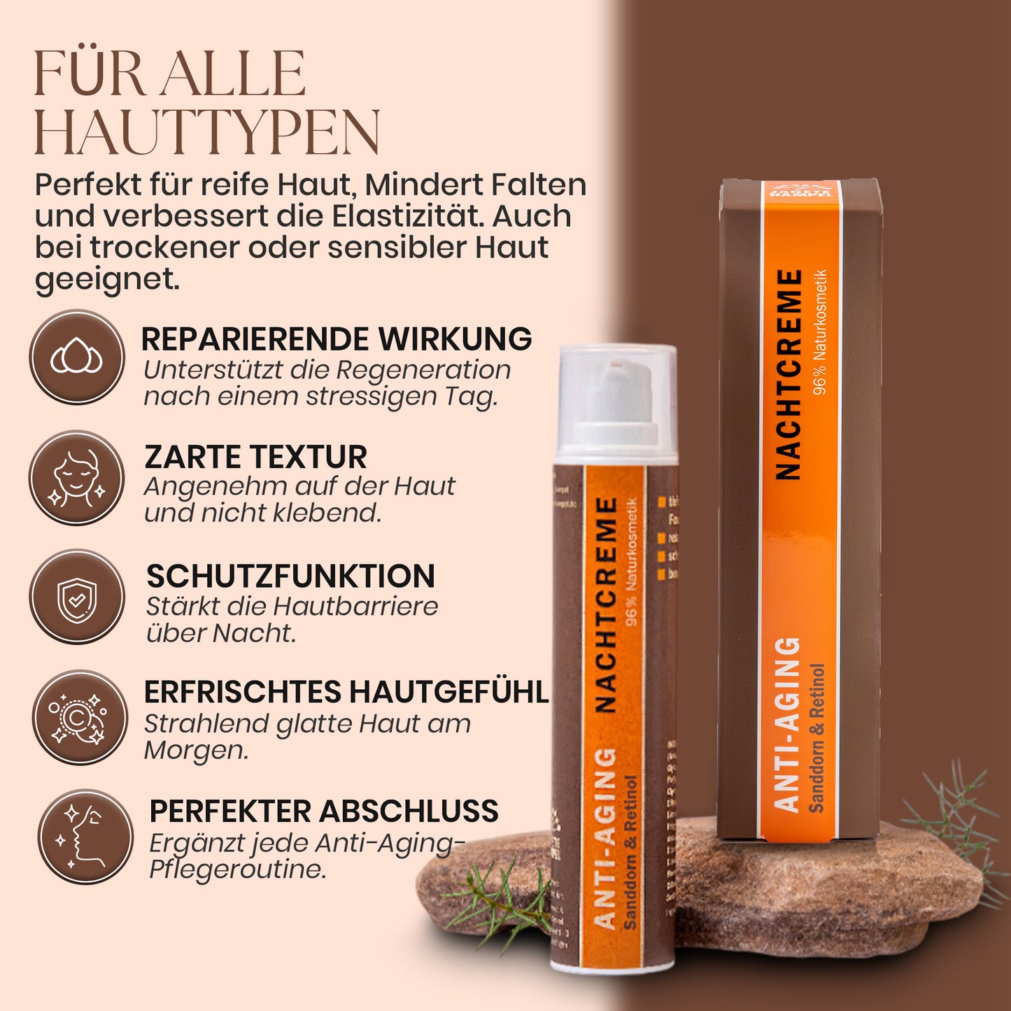 Anti-Aging Nachtcreme - Sanddorn & Retinol